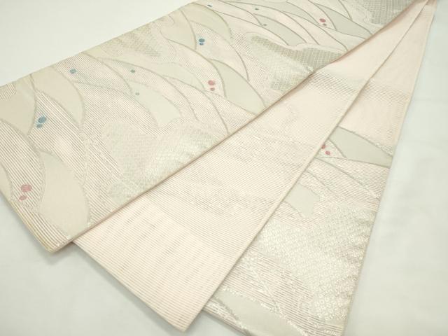 平和屋着物*夏物 六通柄 京袋帯 露芝霞文 銀糸 CABL5294rv
