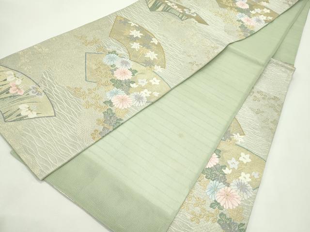 平和屋着物*夏物 六通柄袋帯 唐織 地紙秋草文 金銀糸 正絹 逸品 CABL5307rv