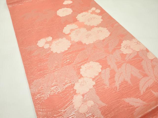 平和屋着物*夏物 太鼓柄 本袋帯 草花文 銀糸 正絹 逸品 未使用 CABL5328rv