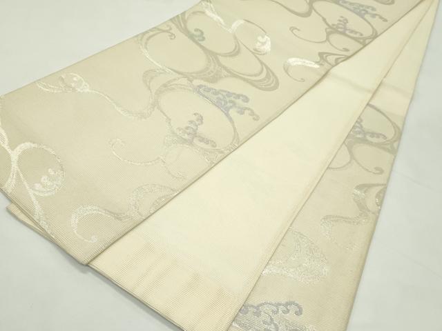平和屋着物*夏物 六通柄袋帯 流水文 涼 銀糸 正絹 逸品 CABL5334rv