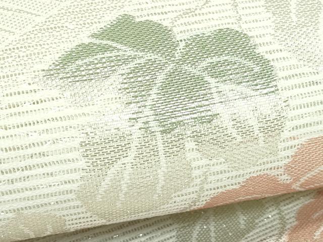 平和屋着物*夏物 六通柄 京袋帯 立波蔦の葉文 銀糸 未使用 CABL5342rv