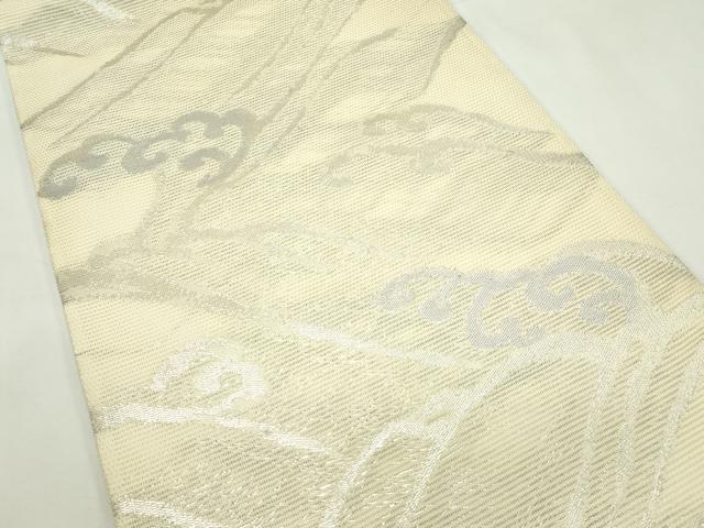 平和屋着物*夏物 六通柄袋帯 立波文 銀糸 正絹 逸品 CABL5350rv