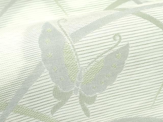 平和屋着物*夏物 六通柄 京袋帯 芝草舞蝶文 銀糸 CABL5355rv