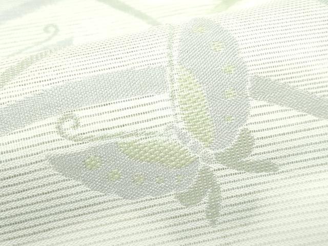 平和屋着物*夏物 六通柄 京袋帯 芝草舞蝶文 銀糸 CABL5355rv