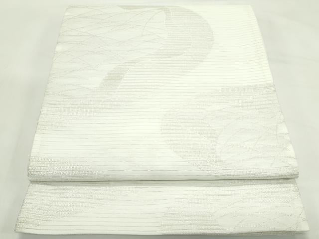 平和屋着物*夏物 西陣 川島織物 <英>はなぶさ謹製 六通柄 京袋帯 芝草文 銀糸 たとう紙付き CABL5358rv