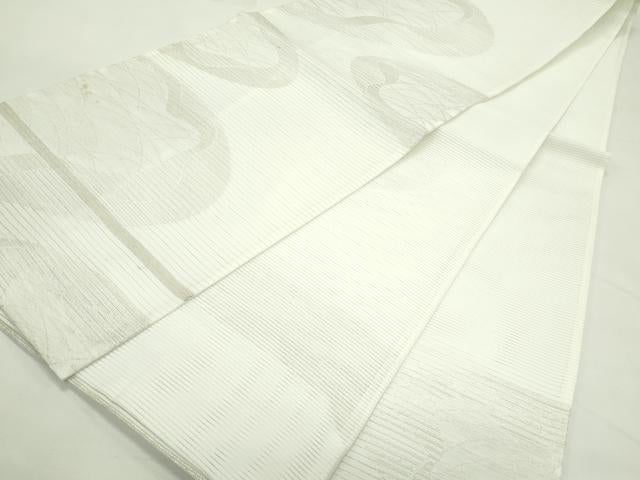 平和屋着物*夏物 西陣 川島織物 <英>はなぶさ謹製 六通柄 京袋帯 芝草文 銀糸 たとう紙付き CABL5358rv