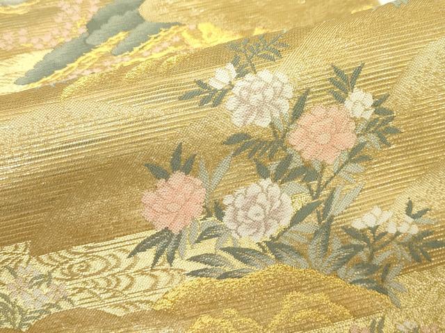 平和屋着物*夏物 六通柄袋帯 陣壁の世界 金糸 正絹 逸品 CABL5362rv