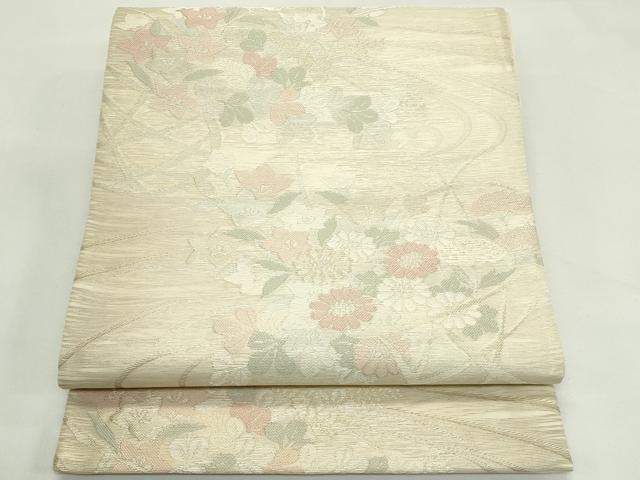 平和屋着物*夏物 六通柄袋帯 すず風 籬秋草文 金銀糸 正絹 逸品 CABL5365rv