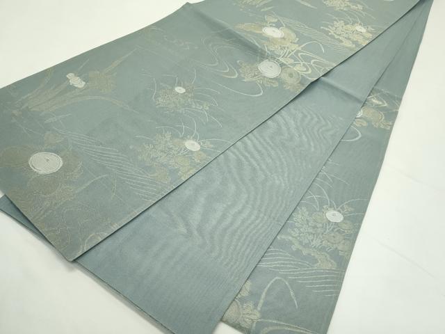 平和屋着物*夏物 六通柄袋帯 菊 杜若 金糸 正絹 逸品 CABL5375rv