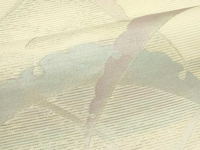平和屋着物*夏物 六通柄袋帯 雪芝文 銀糸 正絹 逸品 未使用 CABL5381rv