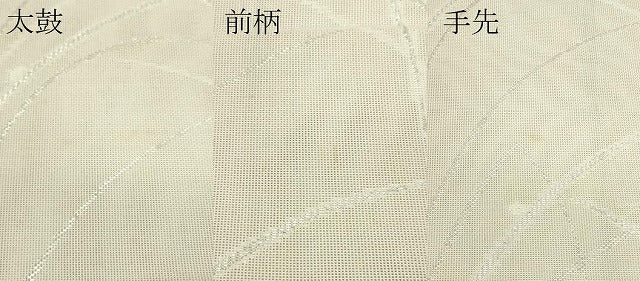 平和屋着物*夏物 六通柄袋帯 露草文 銀糸 正絹 逸品 CABL5384rv