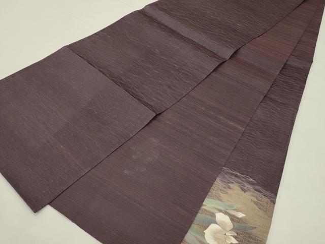 平和屋着物*夏物 太鼓柄袋帯 すくい織 杜若 金糸 正絹 逸品 CABL5420rv