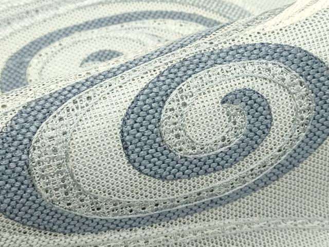 平和屋着物*夏物 太鼓柄袋帯 スワトウ刺繍 光琳水 銀糸 正絹 逸品 CABL5423rv