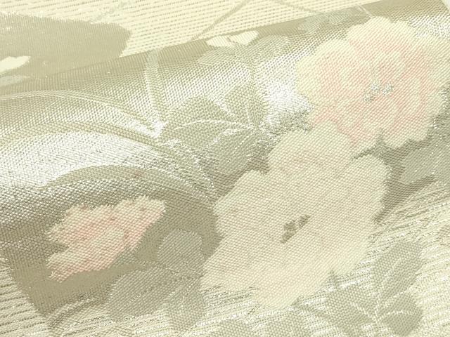 平和屋着物*夏物 六通柄袋帯 色紙重ね秋草文 銀糸 正絹 逸品 CABL5424rv