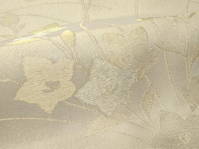 平和屋着物*夏物 六通柄袋帯 桔梗 金銀糸 正絹 逸品 未使用 CABL5428rv