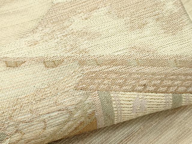 平和屋着物*夏物 六通柄袋帯 風景文 金糸 正絹 逸品 未使用 CABL5439rv