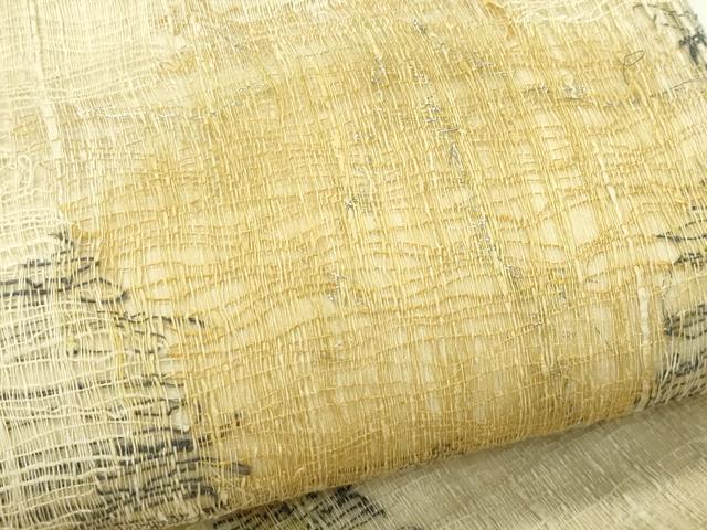 平和屋着物*夏物 六通柄袋帯 櫛織 楓 金糸 正絹 逸品 CABL5440rv