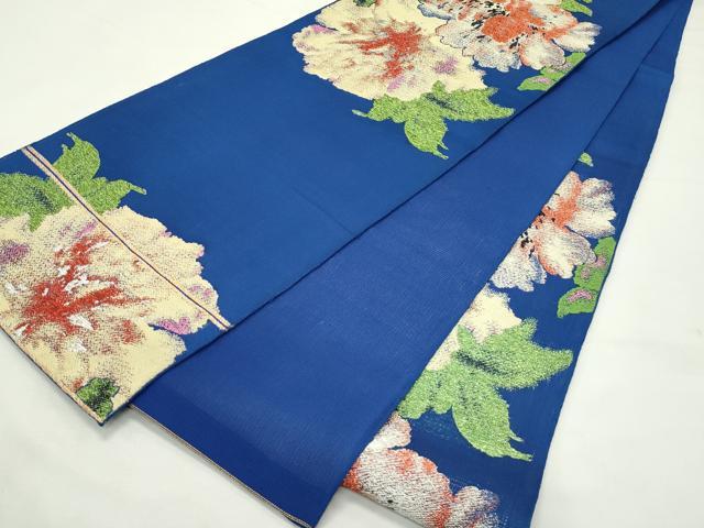 平和屋着物*夏物 龍村平蔵製 六通柄 本袋帯 双研花 銀糸 正絹 逸品 CABL5441rv