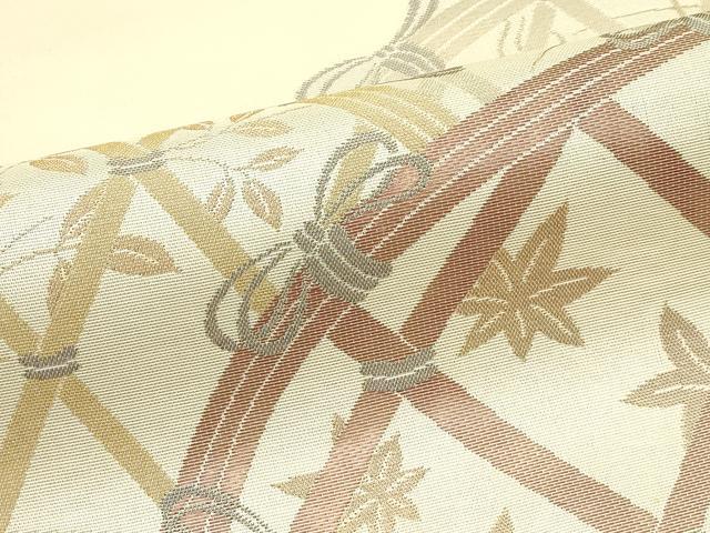 平和屋着物*夏物 太鼓柄袋帯 籬草木文 正絹 逸品 CABL5452rv