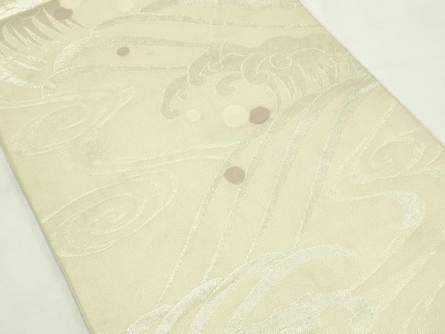 平和屋着物*夏物 六通柄袋帯 立波文 銀糸 正絹 逸品 CABL5465rv