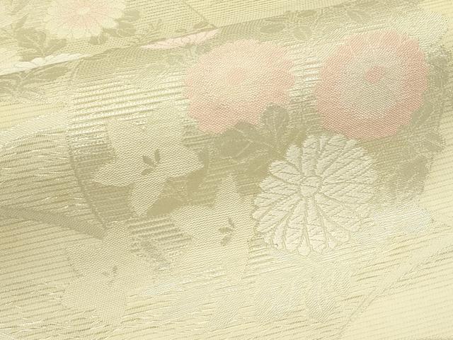 平和屋着物*夏物 六通柄袋帯 唐織 秋草文 銀糸 正絹 逸品 CABL5512rv