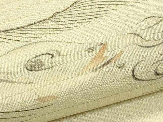 平和屋着物*夏物 アンティーク 大正ロマン 六通柄 京袋帯 刺繍 魚 銀糸 正絹 逸品 CABL5513rv