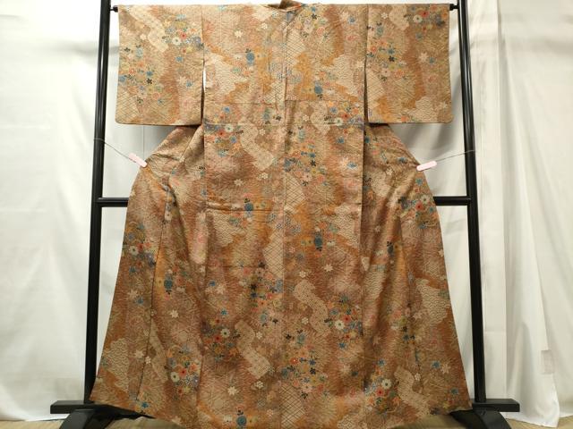 平和屋着物■上質な小紋 吉祥草花文 正絹 逸品 CABL5612ou