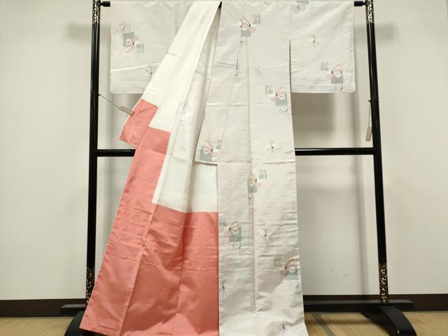 平和屋着物■上質な紬 舞蝶文 正絹 逸品 CABL5716ou