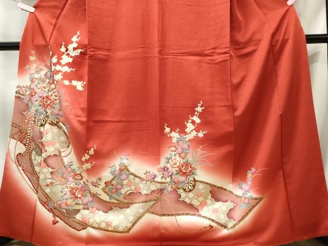 平和屋着物■訪問着 花車文 暈し染め 正絹 逸品 CABL5741oy
