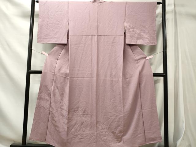 平和屋着物■無地絵羽訪問着 雲取り風景地紋 紅藤色 正絹 逸品 CABL5743oy