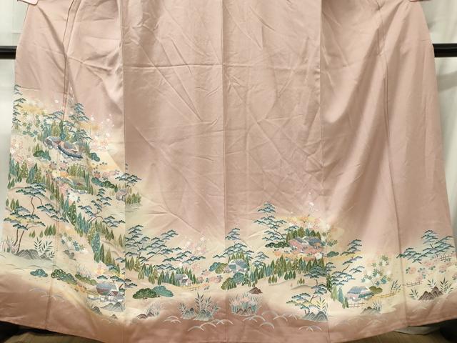 平和屋着物■豪華色留袖 風景文 正絹 逸品 CABL5750oy