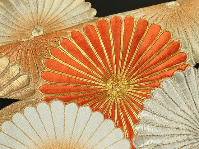 平和屋着物■豪華黒留袖 駒刺繍 菊 金糸 正絹 逸品 CABL5760ou