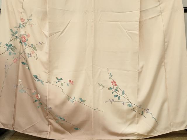 平和屋着物■訪問着 友禅 枝葉花文 反端付き 正絹 逸品 未使用 CABL5761ou
