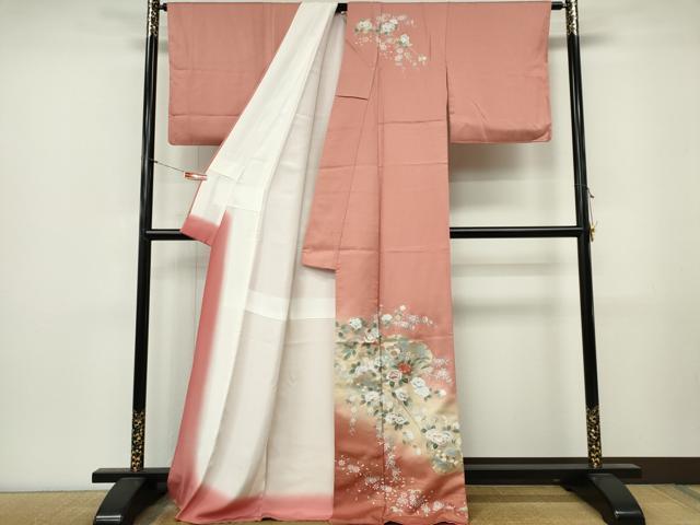 平和屋着物■訪問着 刺繍 雪輪枝花文 暈し染め 金彩 正絹 逸品 CABL5770ou