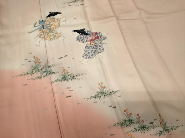 平和屋着物■訪問着 童子遊び 暈し染め 正絹 逸品 CABL5828ou