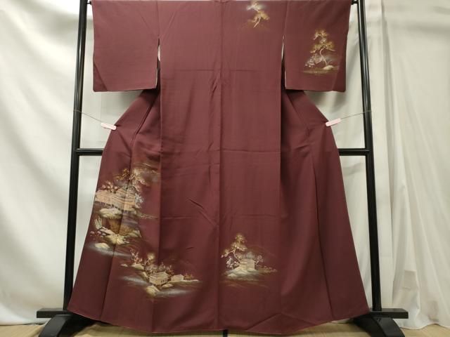 平和屋着物■訪問着 風景枝松文 金銀彩 正絹 逸品 CABL5838ou