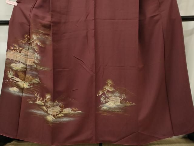 平和屋着物■訪問着 風景枝松文 金銀彩 正絹 逸品 CABL5838ou