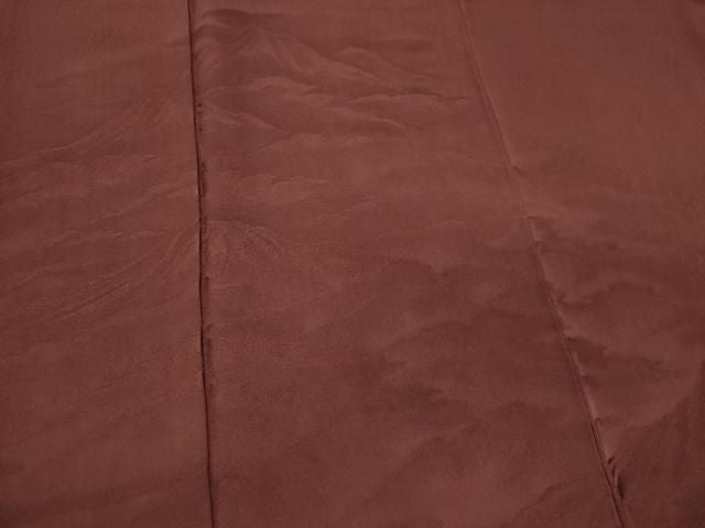平和屋着物■訪問着 風景地紋 栗皮茶色 正絹 逸品 CABL5848ou