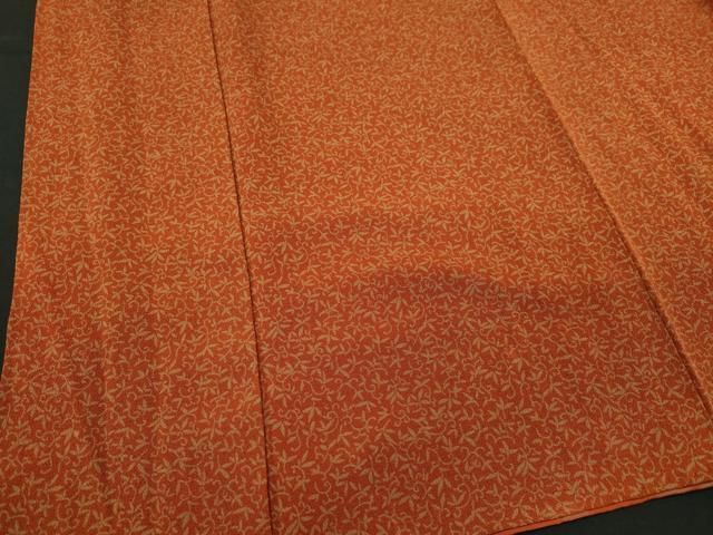 平和屋着物■上質な小紋 唐草文 鬼しぼ縮緬 正絹 逸品 CABL5854ou