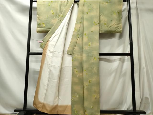 平和屋着物■上質な小紋 草花文 暈し染め 正絹 逸品 CABL5858ou