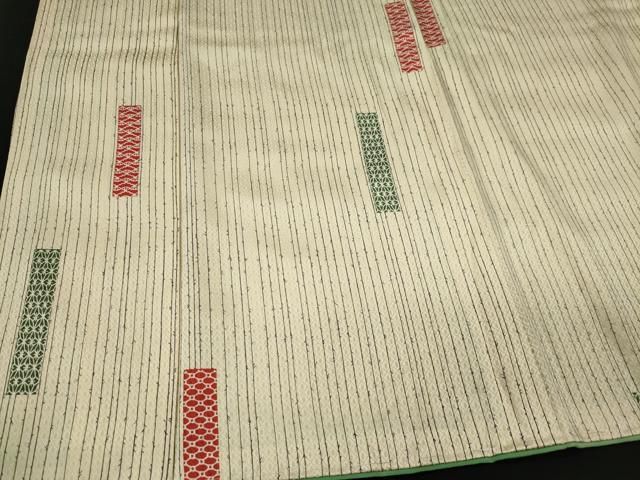 平和屋着物■上質な小紋 縞 正絹 逸品 CABL5865ou