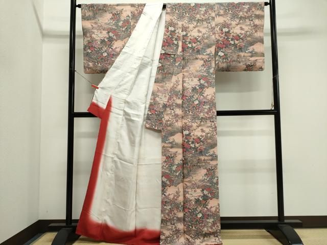 平和屋着物■上質な小紋 花鳥文 金彩 正絹 逸品 CABL5902ou