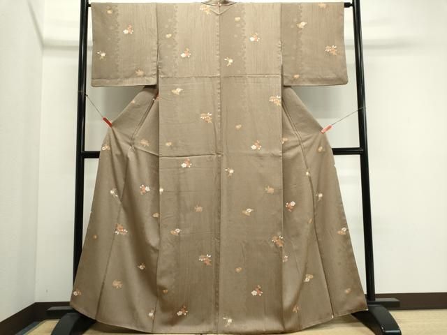 平和屋着物■上質な小紋 舞花文 金彩 正絹 逸品 CABL5904ou