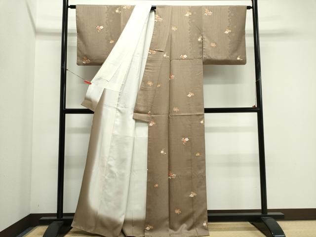 平和屋着物■上質な小紋 舞花文 金彩 正絹 逸品 CABL5904ou