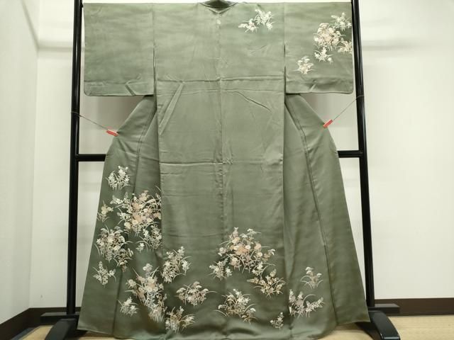 平和屋着物■訪問着 草花文 金彩 正絹 逸品 CABL5905ou