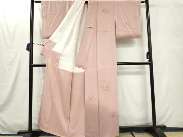平和屋着物■中国三大刺繍 スワトウ刺繍 色留袖 地紙草花文 暈し染め 正絹 逸品 CABL5952ou