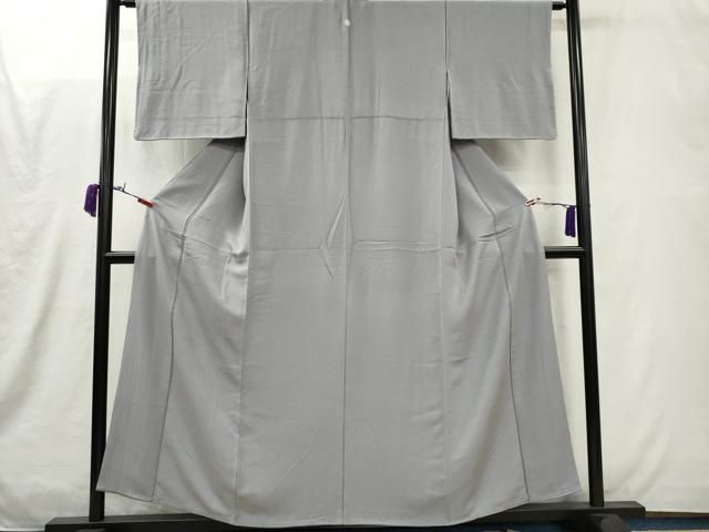 平和屋着物■上質な色無地 桔梗鼠色 正絹 逸品 CABL5953ou