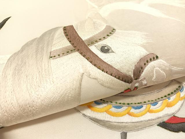 平和屋着物●総刺繍 太鼓柄袋帯 玩具文 金彩 正絹 逸品 CABL6005vp