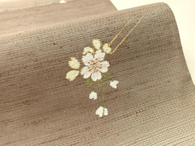 平和屋着物●両面 全通柄袋帯 嵐山さくら桟敷 桜かんざし 月の満ち欠け 金銀糸 正絹 逸品 CABL6030vp