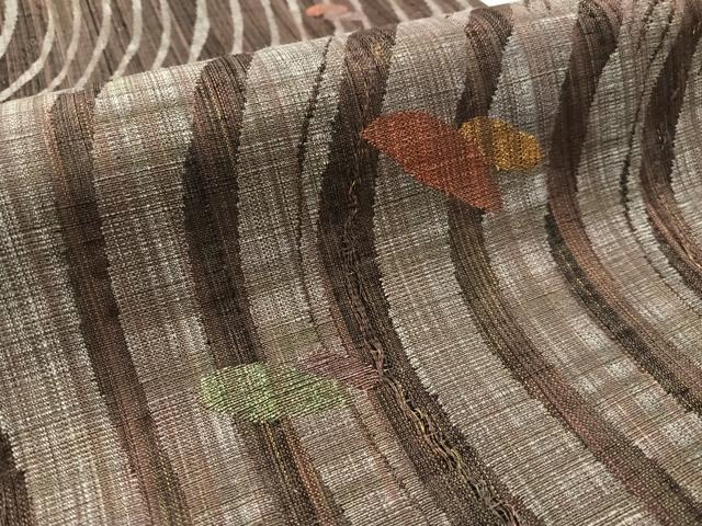 平和屋着物▽西陣 田畔康男作 六通柄袋帯 スリーシーズン 春夏秋 竹流幾可文 金銀糸 正絹 逸品 CABL6037vp